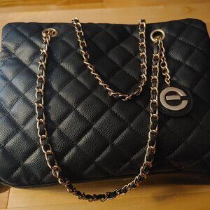 ***SOLD***ELIZABETH GRANT BLACK QUILTED PURSE